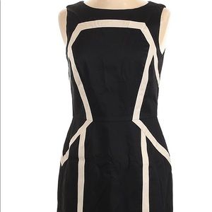 WHBM black and white sheath dress